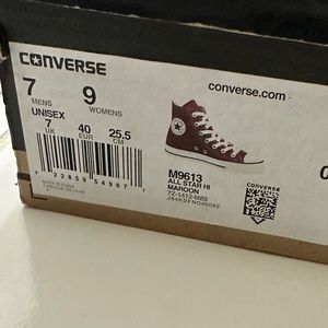 Maroon Converse High tops